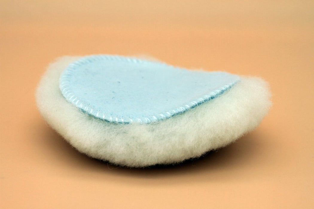 Lambswool Buffing Pad - 3"  hook and loop mounting