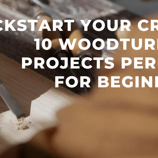 A man working on a woodturning project for beginners.