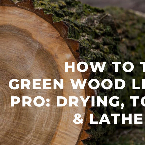 Green wood ready for wood turning.