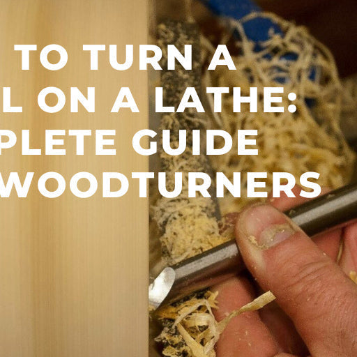 A wooden bowl on a lathe.