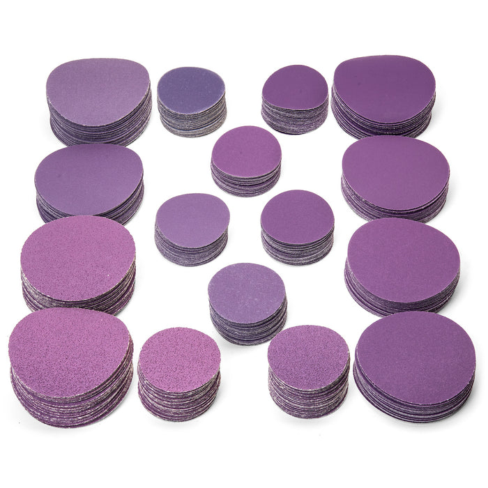 Purple Power Super 16 Pack 2" and 3" Sanding Discs- 25 each grit