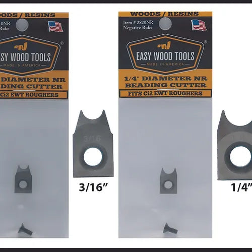 Easy Wood Tools 1/4" Diameter Negative Rake Carbide Beading Cutter