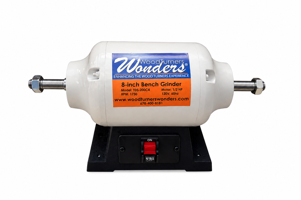 WoodTurners Wonders 1/2 HP Grinder - 8", Slow Speed
