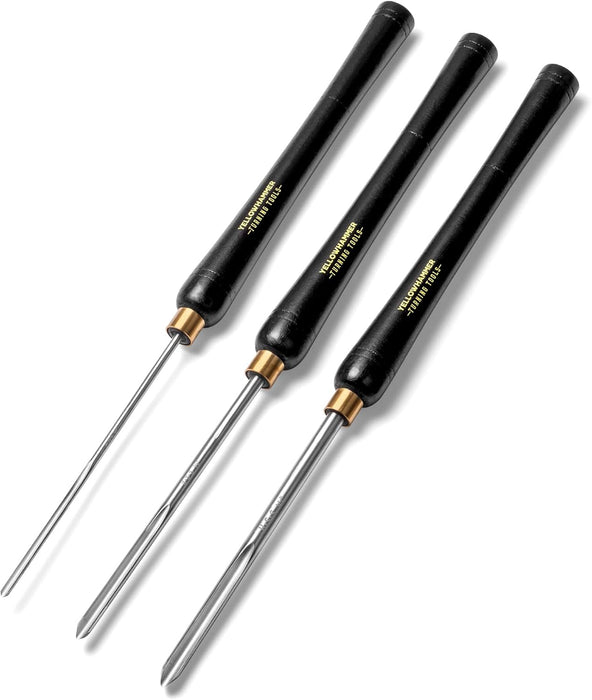 Yellowhammer Turning Tools Essential 3 Piece Bowl Gouge Set