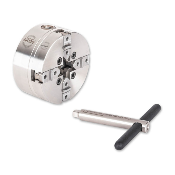 Axminster Woodturning, Discovery SK100 Chuck Body Only with 1 1/4" x 8 TPI Backplate (No Jaws)