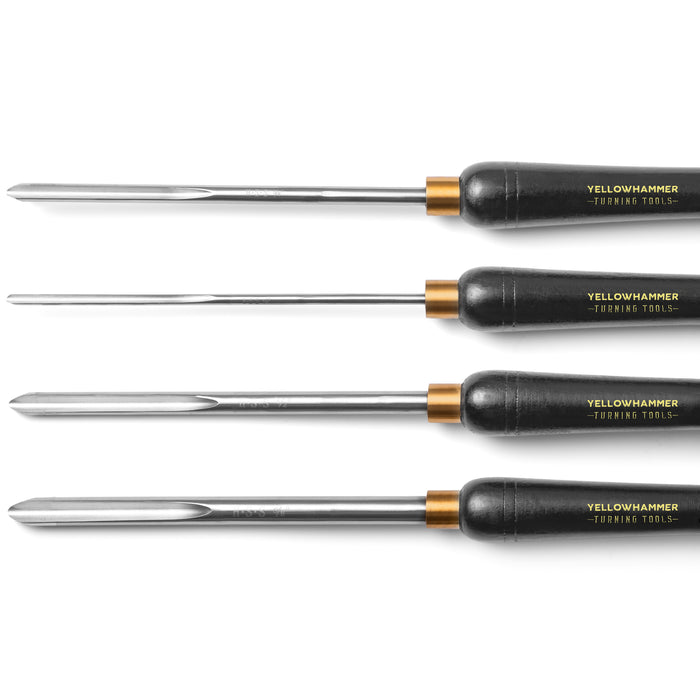 Yellowhammer Turning Tools Essentials 4 Piece Bowl Gouge Set