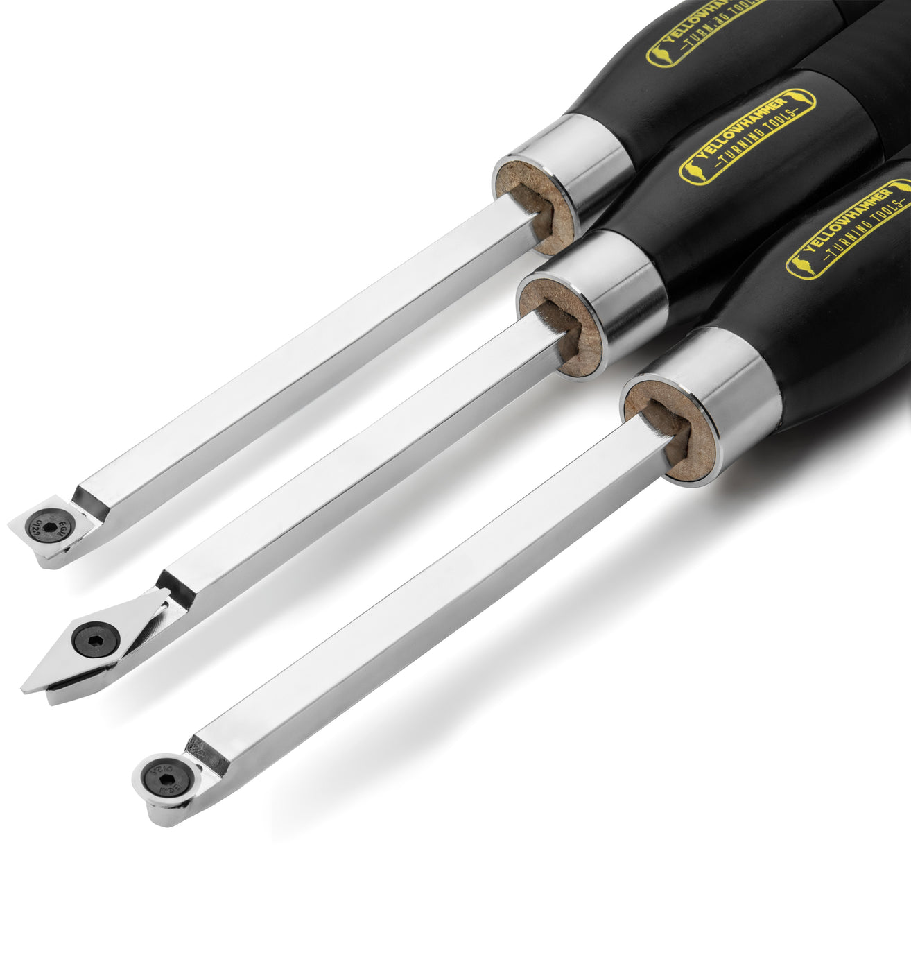 Yellowhammer Premium 3 Piece Full Size Carbide Turning Tool Set — Wood