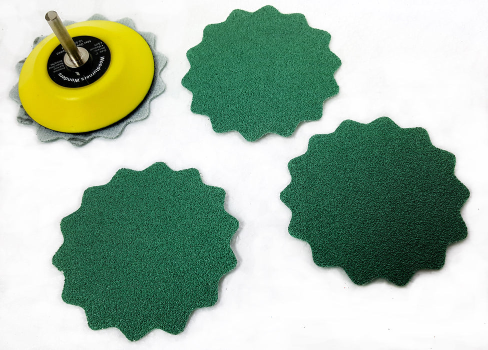Green Wave Sanding Disks, 3-inch (oversized) - Sample Pack