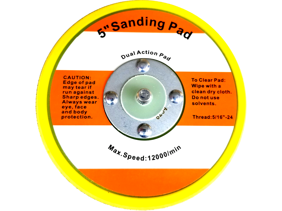 Hook and Loop Sanding Pad Holder, 5-inch